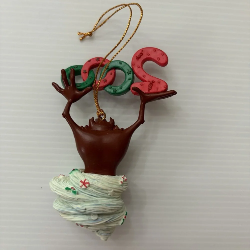 Warner Bros Taz Tasmanian Devil 2000 Christmas Ornament Decoration Y2K Looney